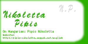 nikoletta pipis business card